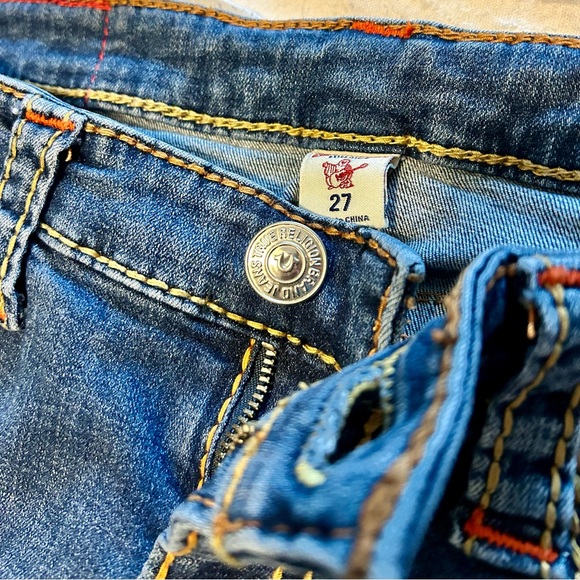 True Religion Vintage Distressed Flare Jeans - Picture 10 of 15